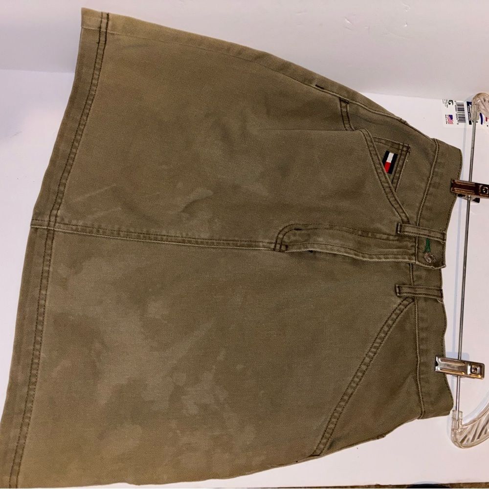 Tommy Hilfiger Khaki Tan Carpenter Midi Skirt 4